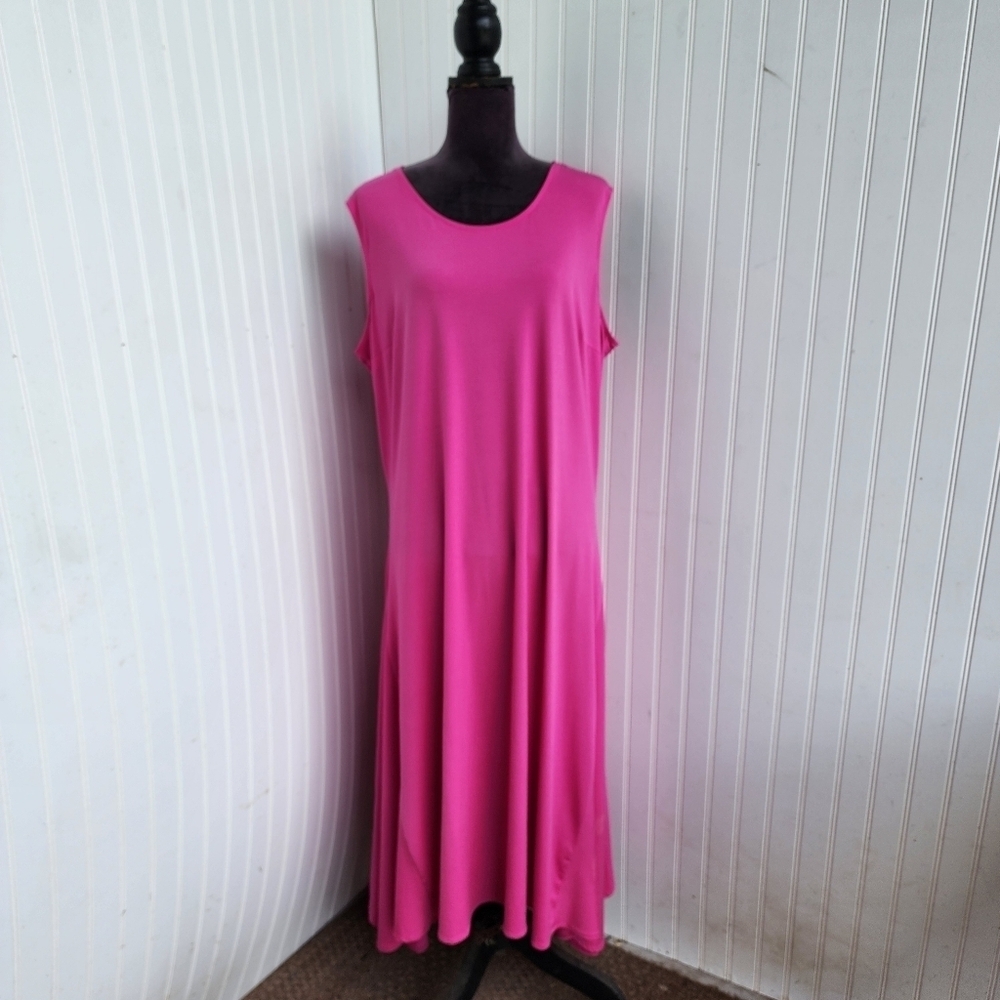 XX CHERIE Women's Pink Sleveless Dress Maxi Long Stretch Dress Sz 18/20